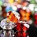 RUBYCA Murano Faceted Beads for Jewelry Making Glass Beads for Bracelets Making Charms European Silver Core Lampwork Spacer Craft Large Hole Bulk 50 Pcs Mix
