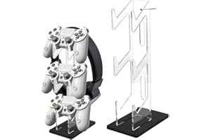 FUNNTY 2 Pack Universal Stand for Game Controller and Headset Stand, 2 in 1 Game Controller Stand Holder Storage Organizer fo