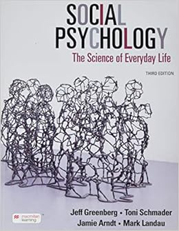 Social Psychology The Science Of Everyday Life Greenberg Jeff Schmader Toni Arndt Jamie Landau Mark 9781319191788 Textbooks Amazon Canada Social Psychology The Science Of Everyday Life Greenberg Jeff Schmader Toni Arndt Jamie Landau Mark 9781319191788 Textbooks Amazon Canada