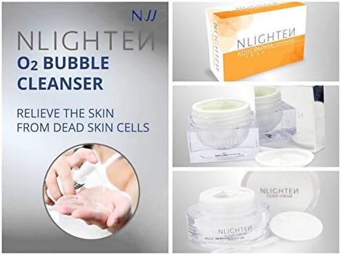 Best Seller Safe and Effective NWORLD NLIGHTEN 02 Bubble 70ml, Eye Gel 10g, Cloud Cream 30g, Kojic Papaya Soap 135g (4pcs/Set) (Price inclusive of 20% VAT)