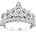 Guliette Verona 925 Sterling Silver Princess Crown Ring (6)