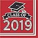 Red Class of 2019 Napkins, 108 ct