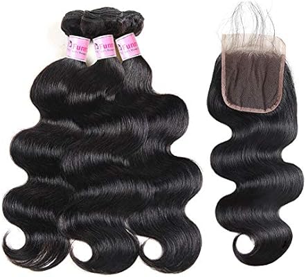 Amazon Com Brazilian Virgin Hair Body Wave 3 Bundles With