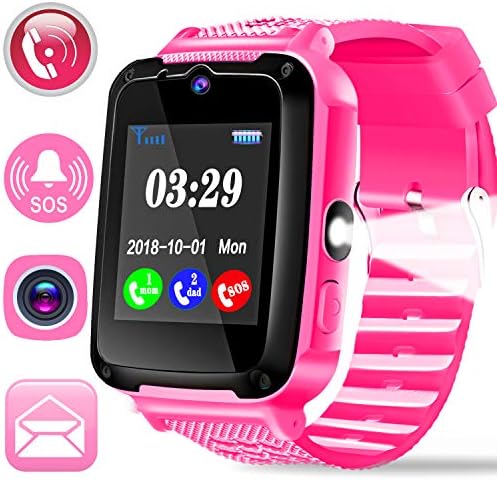 Kids Phone Smart Watch - Kids Smartwatch for Girls Boys with 2 Way Call Camera SOS Game Flashlight Wristband Cellphone Digital Wrist Watch for Holiday Birthday Gifts