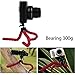 Wingco Universal Compact Tripod Stand - Remote Included - Flexible Octopus Cell Phone Camera Selfie Stick Tripod Mount for Smartphone / Digital Camera / GoPro Hero(Red)