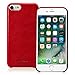 Jisoncase iPhone 7 Plus Case Genuine Leather Hard Back Case Slim Fit Protective Cover Snap on Case for iPhone 7 Plus [Red]-JS-I7L-03A30