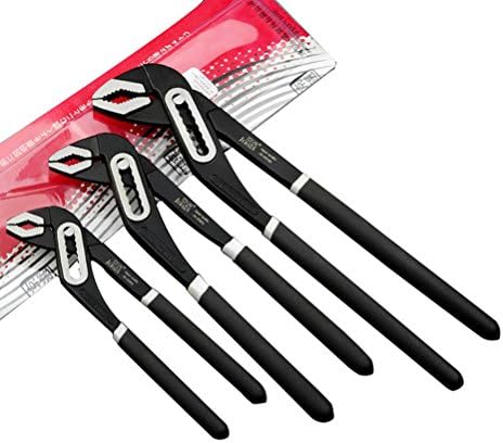 SHENGXIA 3Pcs Quick Adjustable Slip Joint Water Pump Plier Black 8-Inch, 10-Inch &amp; 12-Inch