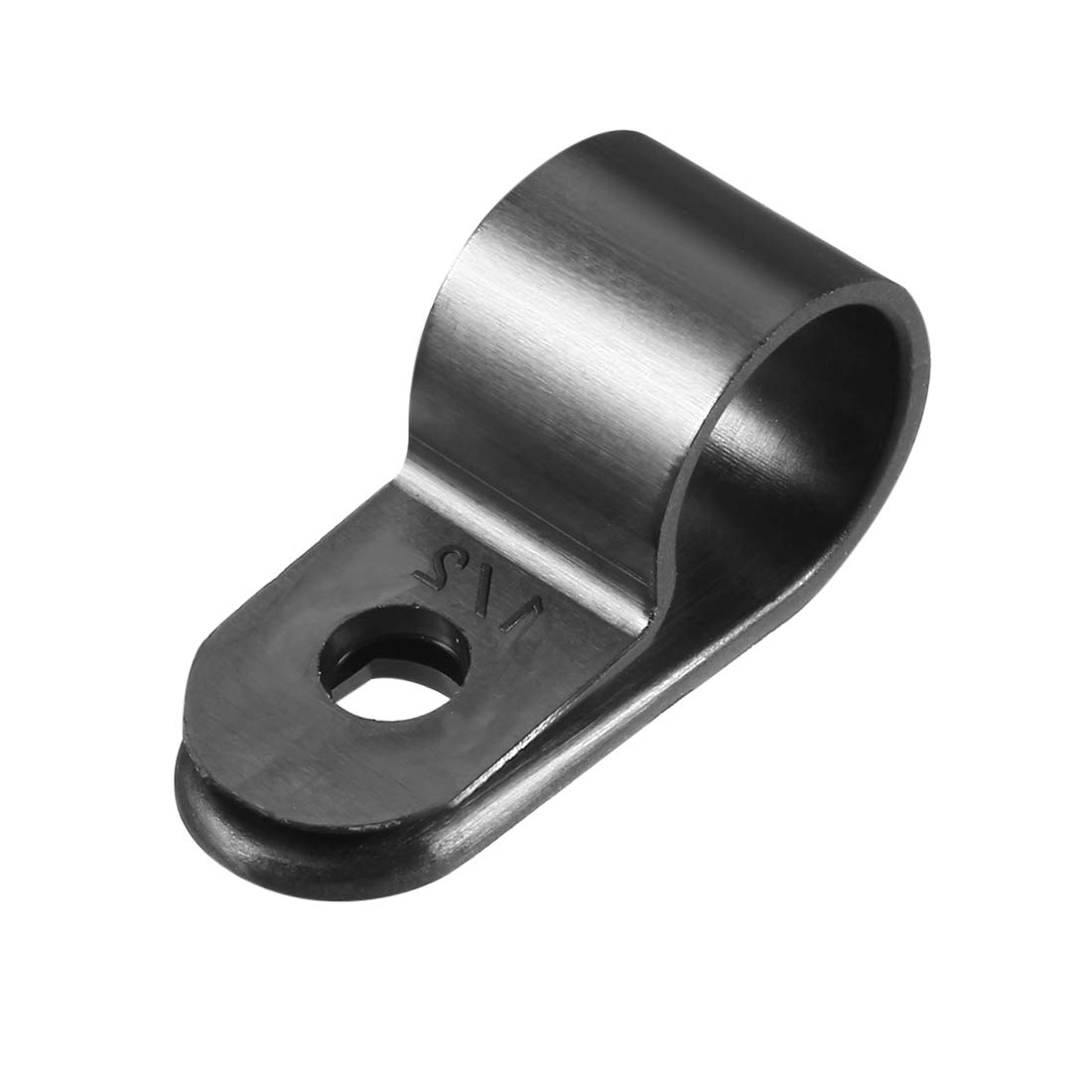 sourcing map 10Pcs Nylon R-Type Cable Clamp Organizer Cord Clips for Wire Management 12.7mm Black CC-3