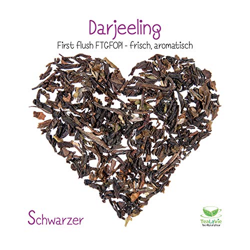TEALAVIE - Schwarztee lose | Darjeeling First flush FTGFOP1 - frisch, aromatisch | 100g Dose loser Schwarzer Tee – Bild 3