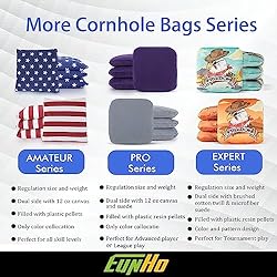 EunHo Dual Sided Cornhole Bags Set of 8 Regulation
