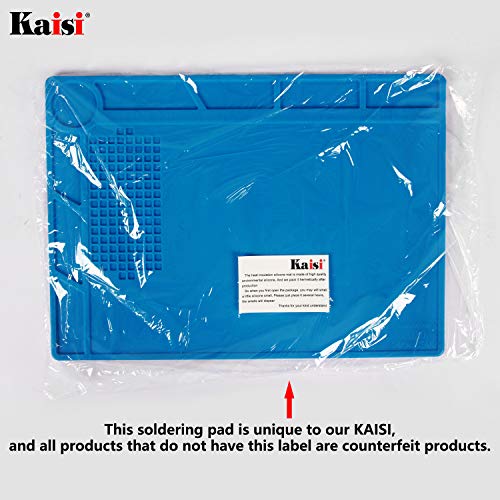 Kaisi Heat Insulation Silicone Repair Mat with Scale Ruler and Screw Position for Soldering Iron