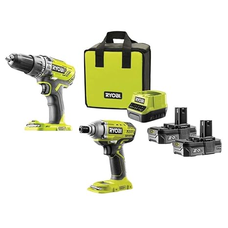 rybtwinimp2 N One + 18 V Combi/Schlagschrauber Twin Pack 18 Volt 2 x 2.0 Ah