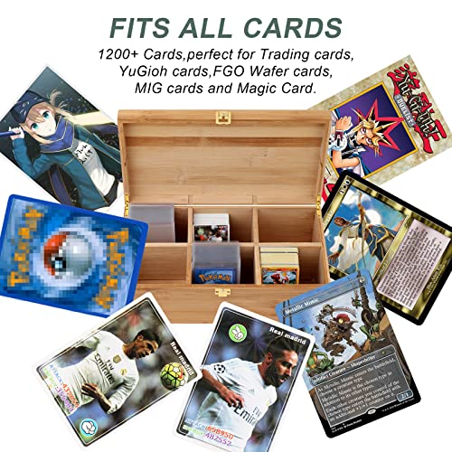 Arkeiliy 1200+ Trading Card Deck Box, MTG Card Game Storage Case with