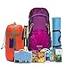 G4Free Large 40L Lightweight Water Resistant Travel Backpack/Foldable & Packable Hiking Daypack(Purple/Red)