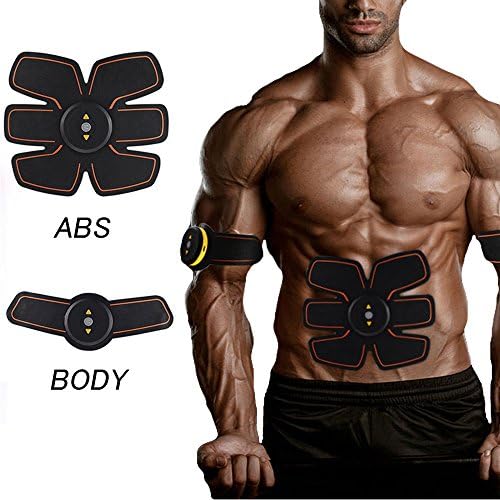 [New Version 2017] Abdominal Toning Belt, Waist Trimmer Belt, ABS Toner Body Muscle Trainer, Abs Fit Training, Unisex Fitness Training Gear, Home Fitness Training Gear (Abs fit+Body fit)