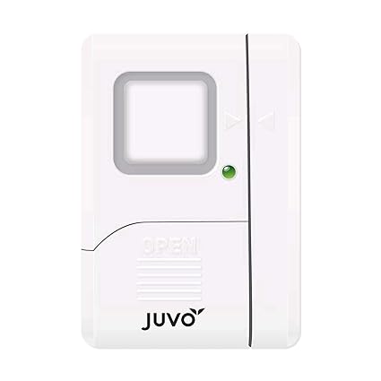 SENIOR WORLD Plastic Juvo Door/Window Wireless Safety Alarm with Extremely Loud 105 DB Siren to Alert People and Scare/Deter Intruders (White)