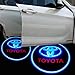 LEMONBEST 2 pcs Universal Car Projection LED Projector Door Shadow Light Welcome Light Laser Emblem Logo Lamps Kit (003(Toyota))