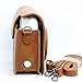 CAIUL Vintage Camera Carrying Case Compatible with Fujifilm Instax Mini 25 26 Camera, Brown