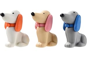 KUNFOWL 12 Pack Dog Erasers for Kids, 3D Animal Erasers for Boys and Girls, Fun Take Apart Erasers for School Supplies Prize Gifts Party Favors
