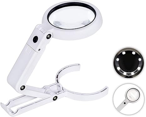 Magnifying Glass with LED Lights, Illuminated Magnifying Glass (5X