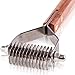 Paws Pamper Undercoat Rake for Small to Medium Dogs or Cats - 12 Blade Dematting Comb