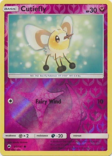 Pokemon - Cutiefly - 95/147 - Common - Reverse Holo - Sun & Moon: Burning Shadows