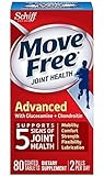 Move Free Joint Health Advanced with Glucosamine and Chondroitin and Hyaluronic Acid Joint Supplement, 80 tablets