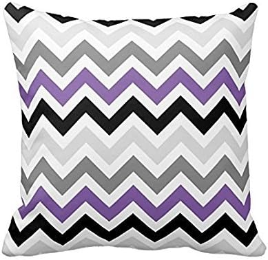 Amazon Com Purple Throw Pillow Covers Zigzag Chevron Pattern