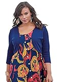 Roamans Women's Plus Size Cropped Bolero Cardigan