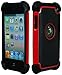 iPod Touch 4 Case, Bastex Hybrid Slim Fit Black Rubber Silicone Cover Hard Plastic Red & Black Shock Case for Apple iPod Touch 4, 4th Generation primary