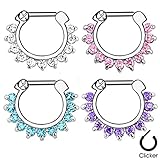 bOdfx Single Line Pronged Gems 316L Surgical Steel Septum Clicker