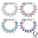 bOdfx Single Line Pronged Gems 316L Surgical Steel Septum Clicker