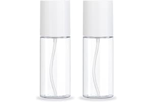 KREMORV Travel Pump Bottle 2pcs Cosmetic Pump Container Refillable Clear Lotion Bottles for Cream and Pure Essential Oils to Travel and Bathroom