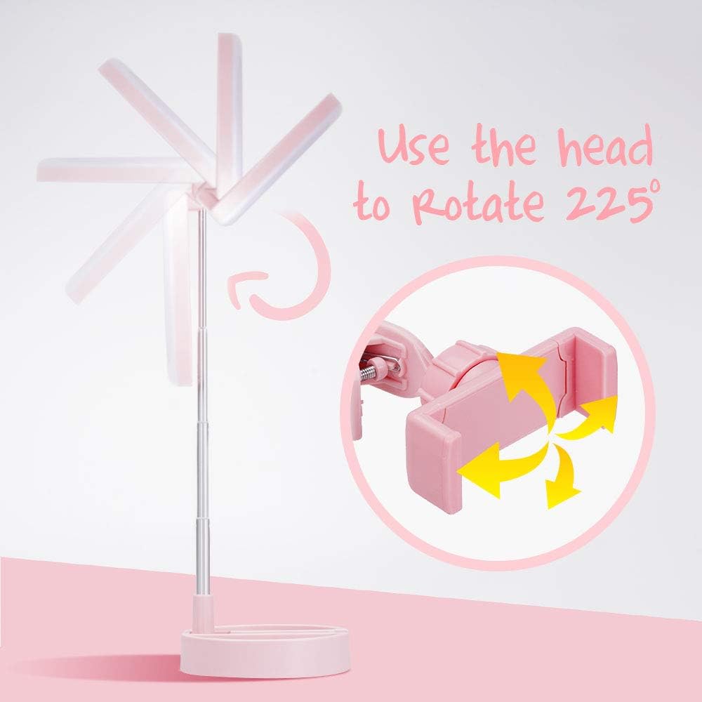 Neporal Small Desk Lamp, Height Adjustable with Flexible Head, 3 Light Modes, 10 Brightness, Pink Desk Lamp for Gifts: Camera & Photo