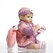 SanyDoll Reborn Baby Doll Vinyl Newborn 18 inch 45 cm Lovely Lifelike Cute Baby Toy Wool Clothes Doll