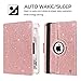 iPad 2017/2018 iPad 9.7 inch Case,BENTOBEN Glitter Sparkle 360 Degree Stand Smart Cover Stylus Holder Auto Wake/Sleep Luxury Faux Leather Protective Case for iPad 9.7 Inch (6th Gen/5th Gen), Rose Gold