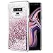 Caka Galaxy Note 9 Case, Galaxy Note 9 Glitter Case Liquid Series Sparkle Fashion Bling Luxury Flowing Liquid Floating Glitter Soft TPU Clear Case for Samsung Galaxy Note 9 (Rose Gold)