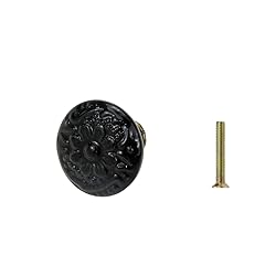 Geesatis 10 Pcs Black Retro Ceramic Knobs Cabinet