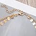Jovono Necklace Choker with Alloy Sequin Gold Clavicle Necklace For Women and girls
