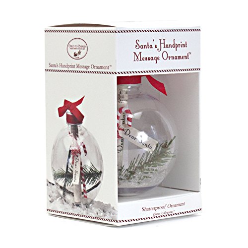 Child to Cherish Santa's Message Baby Handprint Christmas Ornament Kit, Clear