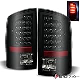 For 2007-2008 Ram 1500, 2007-2009 2/3500 Darkside Black Smoked LED Tail Lights Brake Pair Left+Right