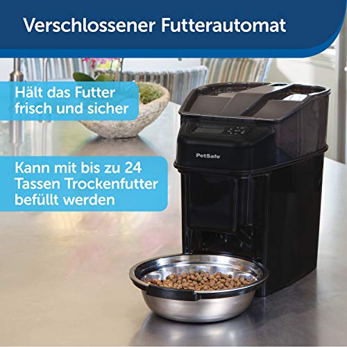 PetSafe Healthy Pet Simply Feed Programmierbarer Digitaler Futterautomat, 5,6 Liter Füllmenge, 4 D-Batterien nötig, Schwarz. – Bild 6