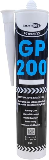 Bond It GP200 Clear Silicone Sealant 10 Pack Mould Resistant Bathroom view 6