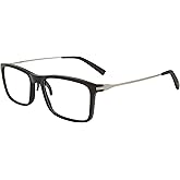 TUMI - VTU800 Unisex Reading Glasses - Blue Light Blocking Eyeglasses for Men & Women - Stylish Rectangle Shape Eyewear - 15mm - Black