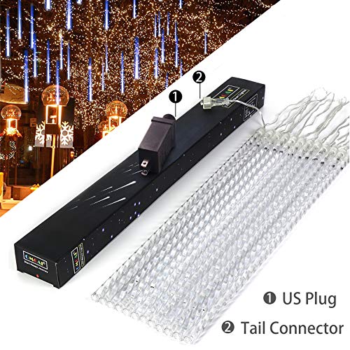 OMGAI 50CM 12 Tubes 576 LED Meteor Shower Rain Lights Waterproof Drop