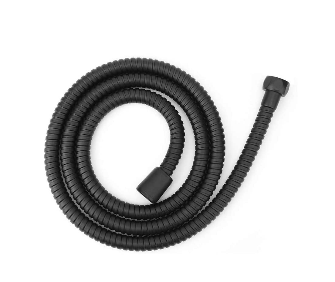 Black Shower Hose Stainless Steel Shower Bath Extension Replacement Part Bathroom 1.5m or 2m (59in/79in) Flexible Hose Handheld Shower Local Supplier (Buy Local UK Supplier 200cm/79in Matte Black)