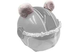 TSANGBABY Kawaii Round Bear Ears for Helmet Plush Ears Adhesive Ski Helmet Accessory for Children Balance Bike Helmets Decor