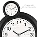 DecoMates Non-Ticking 24-Hour Silent Wall and Desk Clock, Black