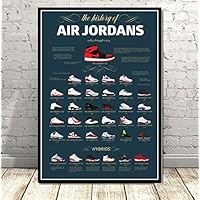 KGIDK Basketball Shoes Sneakers Art Poster Canvas Painting Murals Home Decoration Posters and Prints 42X60Cm No Frame