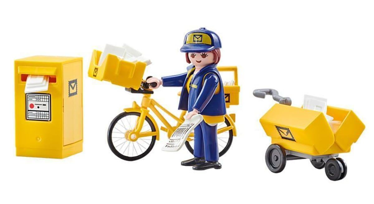 Playmobil Postière, Vélo & Accessoires de Poste Set - From 4 Years